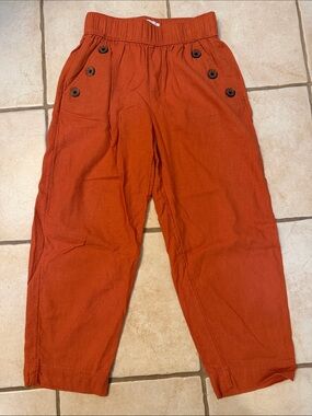LOFT Outlet Rust-Orange Knit Elastic Waist Pants